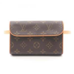 LOUIS VUITTON Brown Monogram Leather Pochette Fanny Pack
